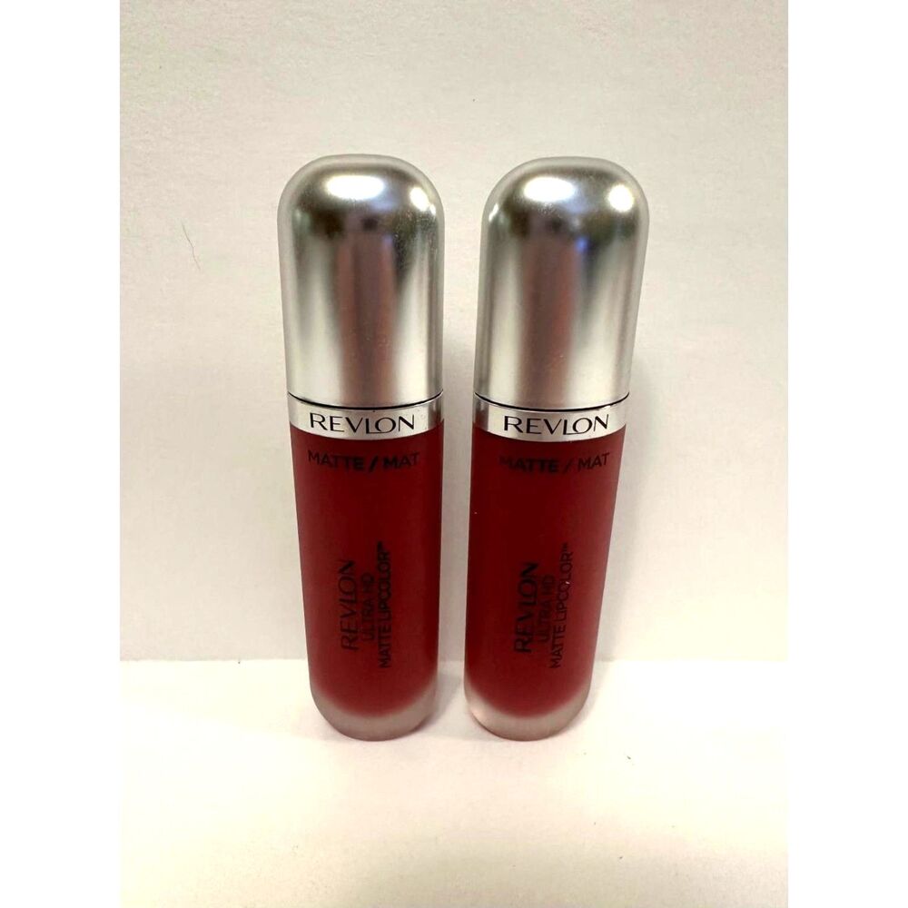 2x Revlon Ultra HD Moisturizing Velvety Matte Lipstick 610 Addiction New Sealed
